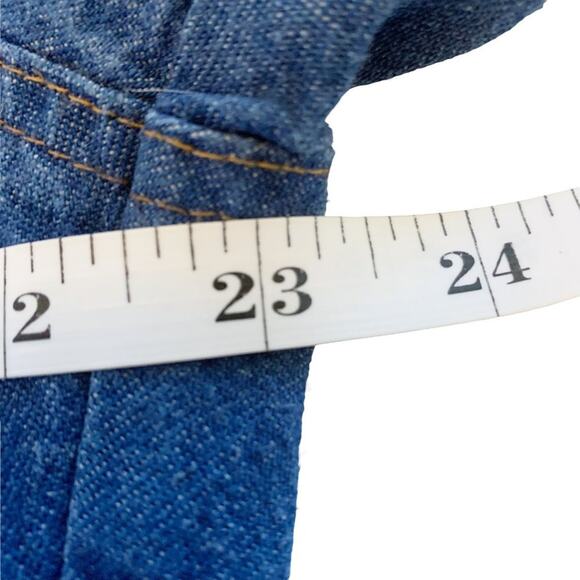 WRANGLER Rigid Denim Long Sleeve Pearl Snap Workshirt Medium - Picture 10 of 11